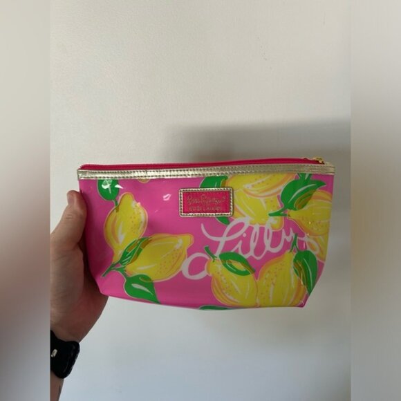 Lilly Pulitzer Handbags - Lilly Pulitzer for Estee Lauder Makeup Bag Cosmetic Case Barbie Pink